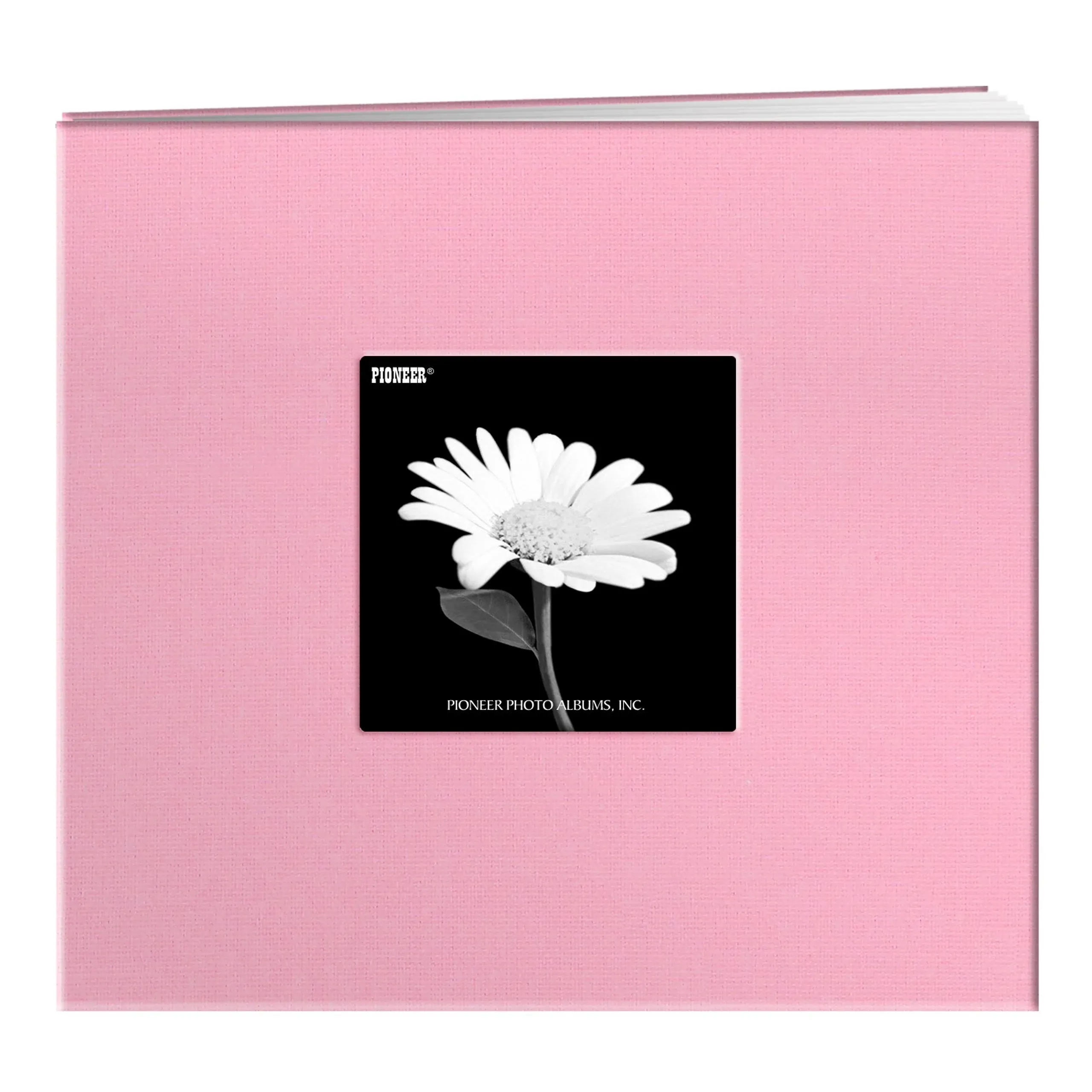 Pioneer 8 Inch by 8 Inch Postbound Frame Cover Memory Book, Dreamy Pink