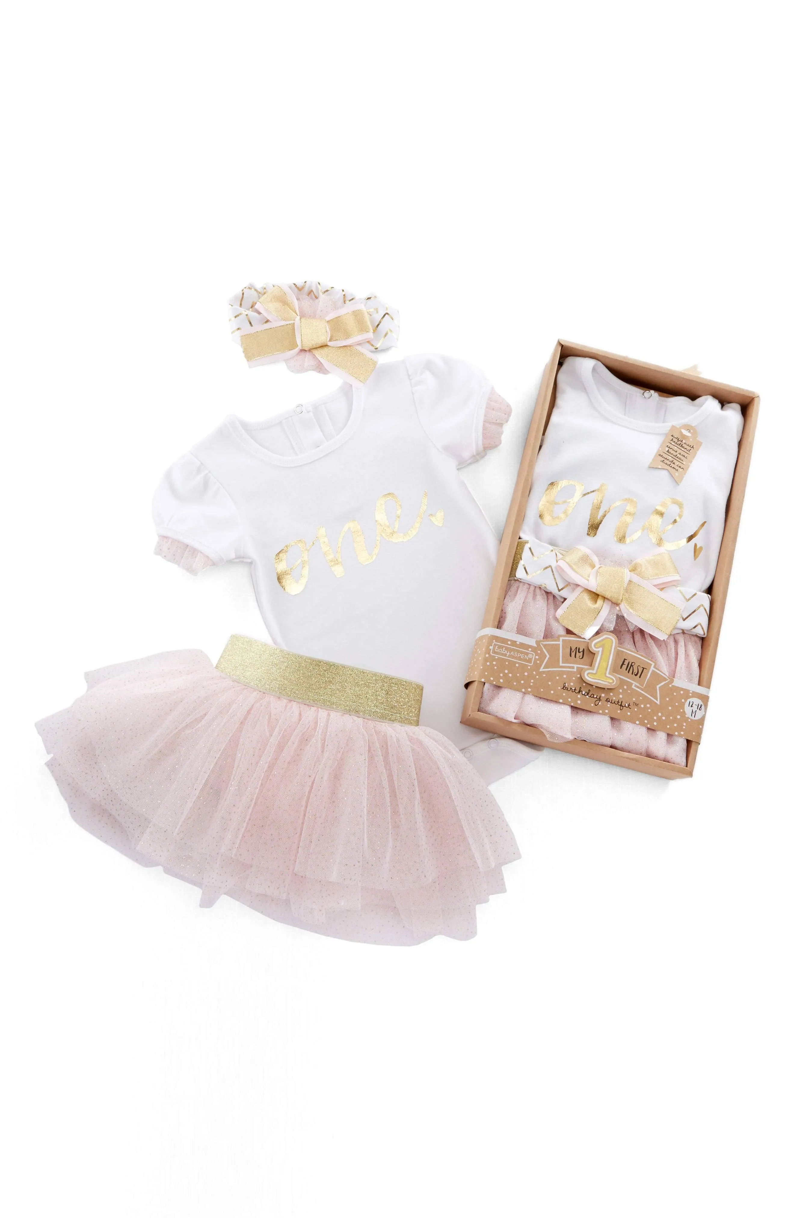 Baby Aspen My First Birthday 3 Piece Tutu Outfit - Ruelala