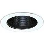 Elco EL1493B 4" Bi Pin Adjustable Baffle Trim - Black