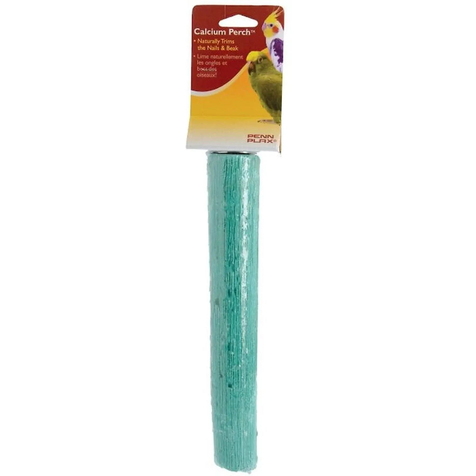 Penn-Plax Calcium Bird Perch, 10-Inch | Helps Your Birds Leg Condition | Easy to