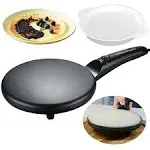 8&#034; Griddle Crepe Maker Non-Stick Electric Crepe Pan Auto Thermostat Control