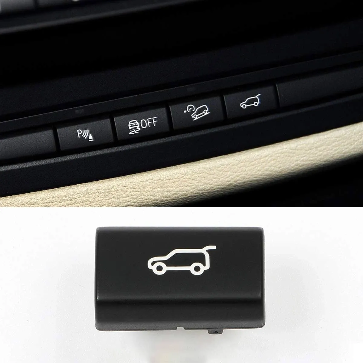 Jaronx Tailgate Rear Trunk Switch Button Cover Compatible with BMW X5 E70 2006-2013/ X6 E71 2008-2014 (1 PCS)