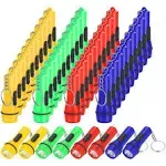 48 Pieces Mini Flashlight Keychain Bulk Assorted Colors Lightweight, Portable Toy LED Flashlight for Hiking Camping Party Favors