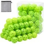 Plastic Golf Balls Practice Limited Flight Golf Training Ball Hollow Swing Practice Indoor Golf Balls with Mesh Drawstring Bag for Backyard Driving Range or Outdoor