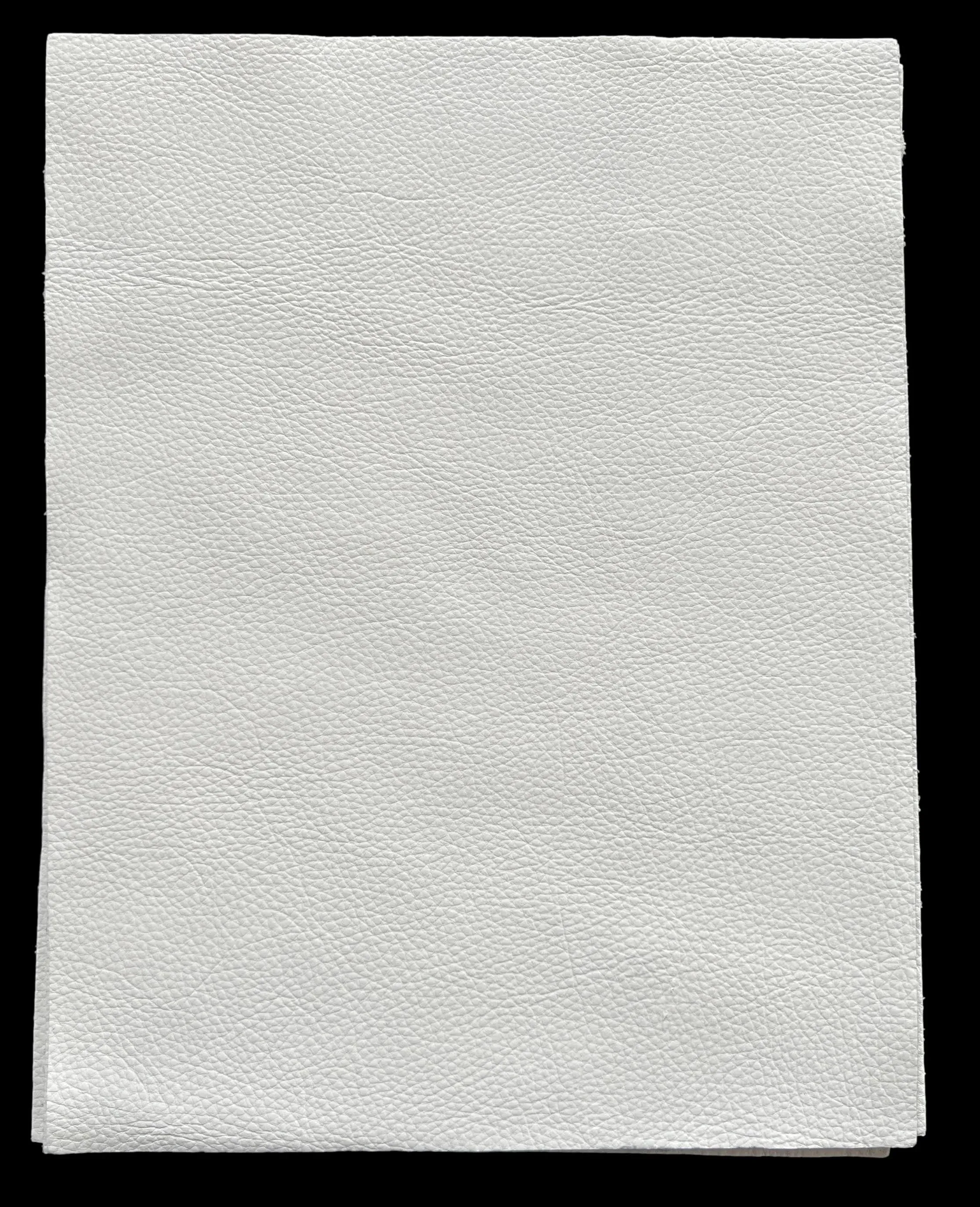 TanneryNYC White Natural Grain Cowhide Leather: 8.5'' x 11'' Pre-Cut Pieces 3-Pack