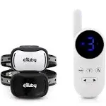 eXuby Tiny Dual Shock Collar - Smallest Collar on The Market - Sound, Vibration, Shock - 9 Intensity Levels - Pocket-Size Remote - Long Battery Life - Water-Resistant - White Remote