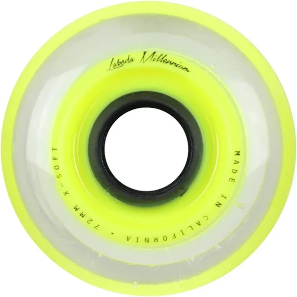 Labeda Millennium Gripper Yellow Hockey Wheel 72mm X-Soft (Single Wheel)