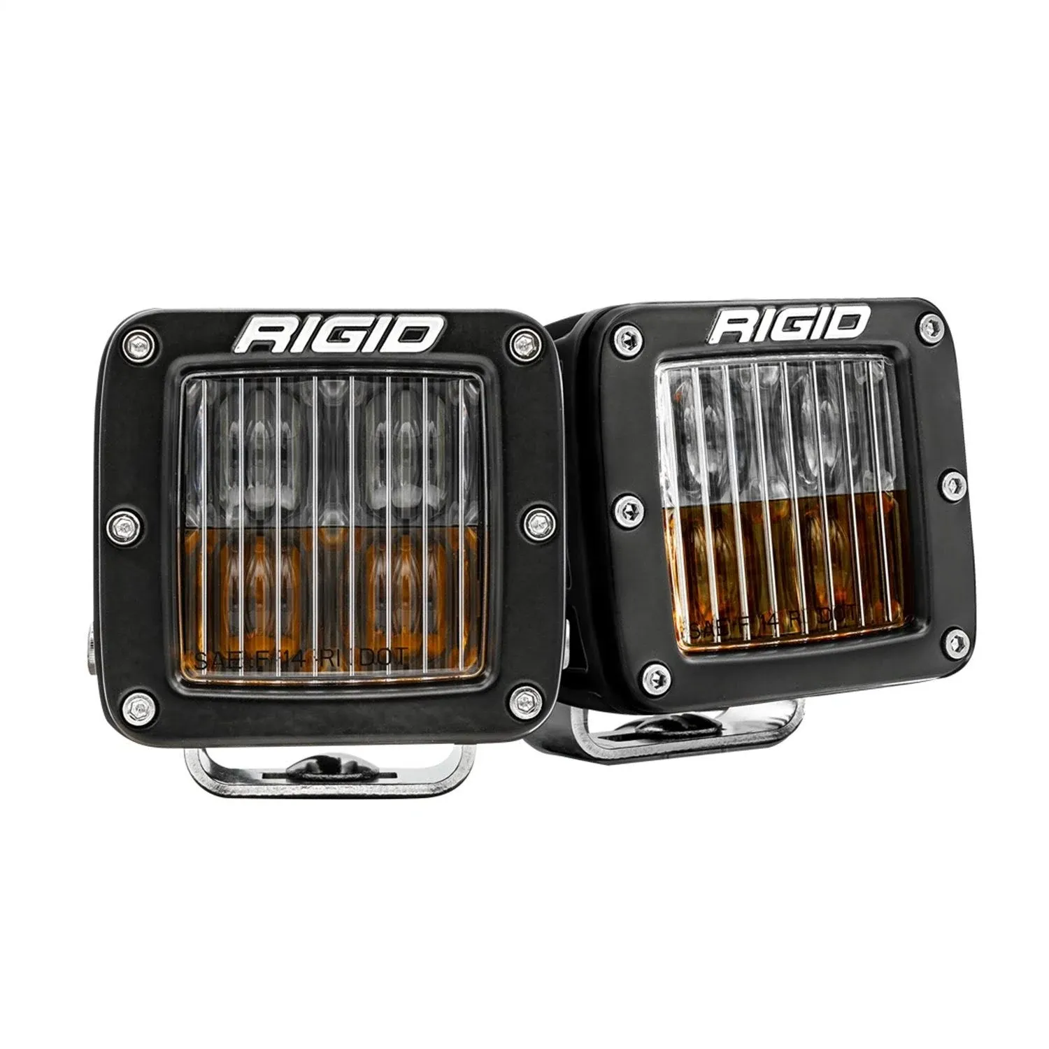 RIGID 50482 - D-Series SAE Compliant Fog Lights Yellow/White Pair