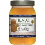 Healo Foods Sturgeon Fish Broth- Protein, Vitamin B12, Omega 3 Fatty Acids & Other Essential Nutrients, Gluten Free, Non GMO Fish broth - Cooking & Sipping Broth - 14 fl. oz Glass Jar (Pack of 1)