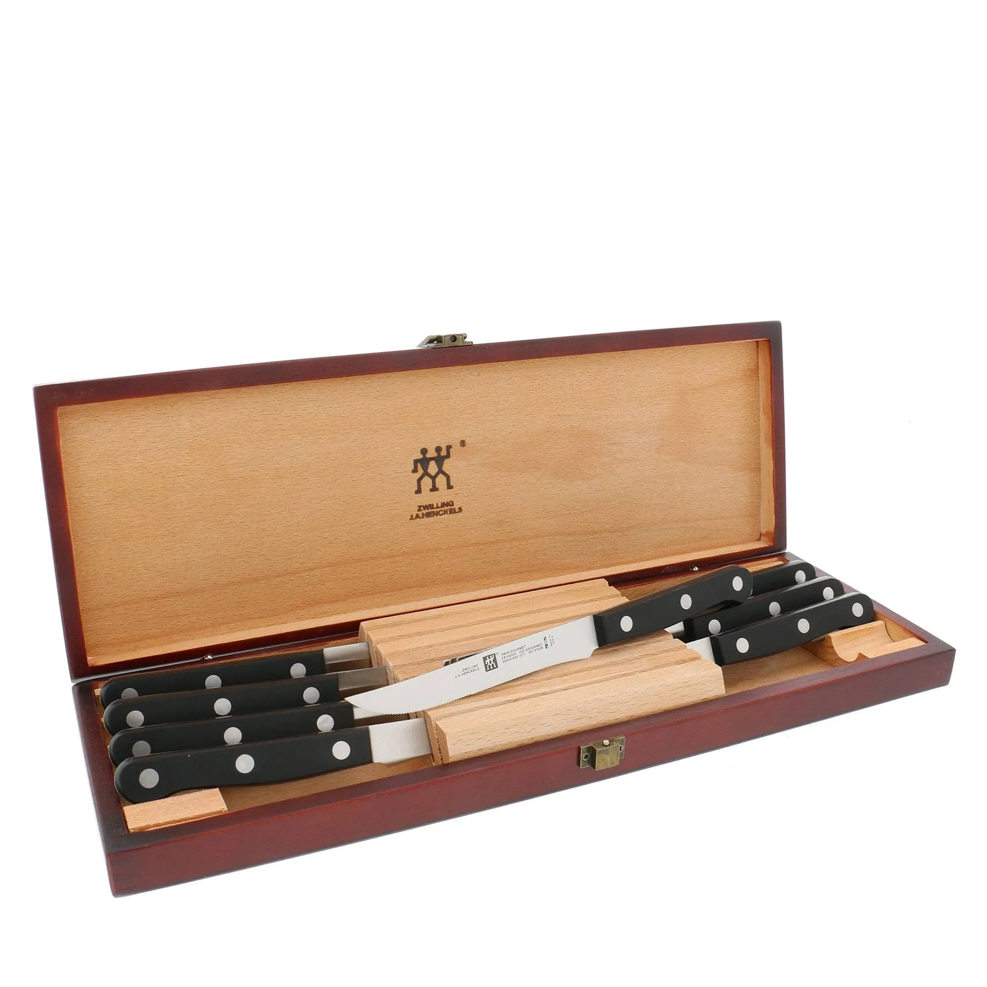 Zwilling J.A. Henckels Twin Gourmet 8-Piece Steak Knife Set with Box, Black