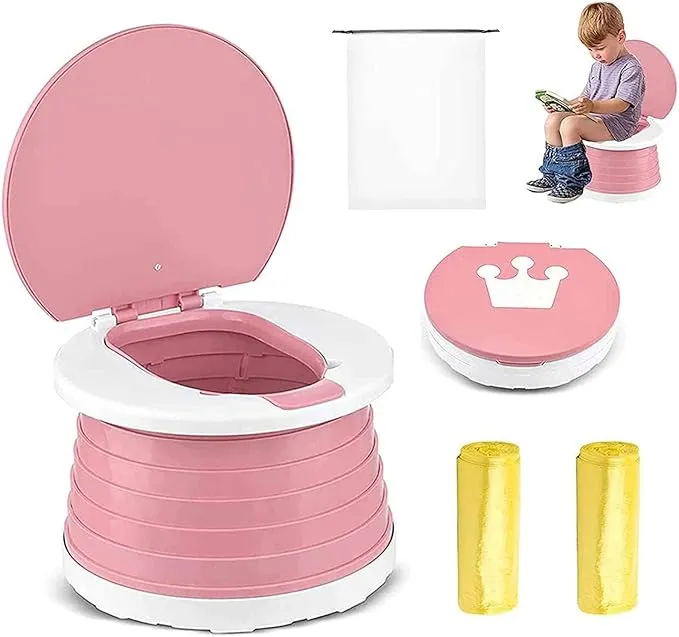 SunnySmile Children's Folding Toilet,Portable Potty for Kids Toddlers,Foldable Travel Potty,Potty Folding Toilet,Portable Travel Folding Potty