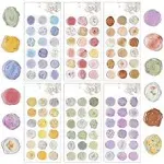 SHANGRLA Wax Seal Stickers for Wedding Envelopes 108 Pcs Invitation Envelope Seal Sticker Premade for Baby Shower Birthday Bridal Shower,Clear Crystal Style