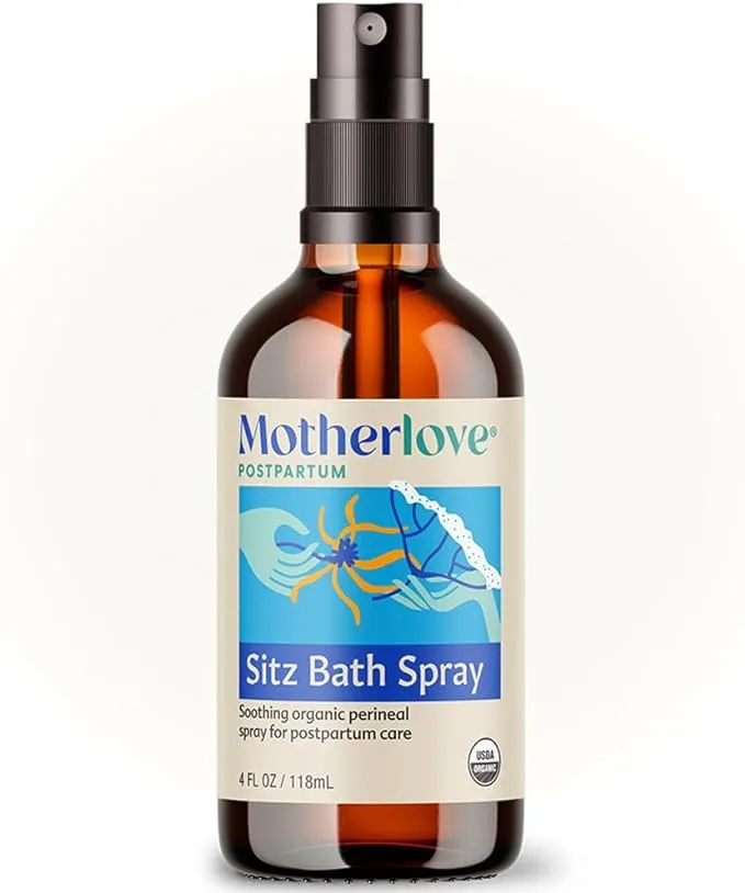 Motherlove Sitz Bath Spray (2 oz) Sitz Bath for Postpartum Recovery—Herbal Perineal Spray w/Witch Hazel—USDA Organic, Vegan, & Cruelty Free