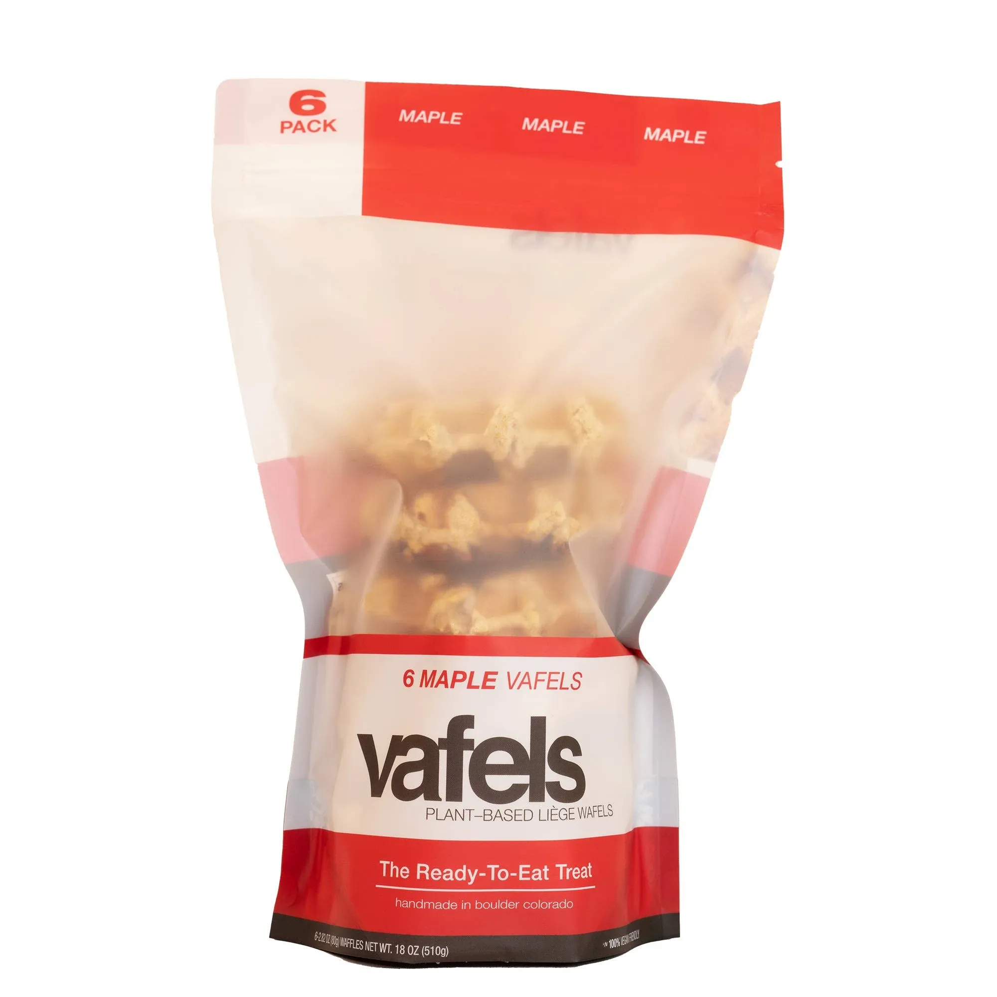 VAFELS Plant-Based Liège Wafel - Organic Pearl Sugar Infused Belgian Waffle | Vegan | Small-batch | Handmade with Brioche-Based dough | Sports Nutrition Waffle & Healthy Snack | (Gluten Free)