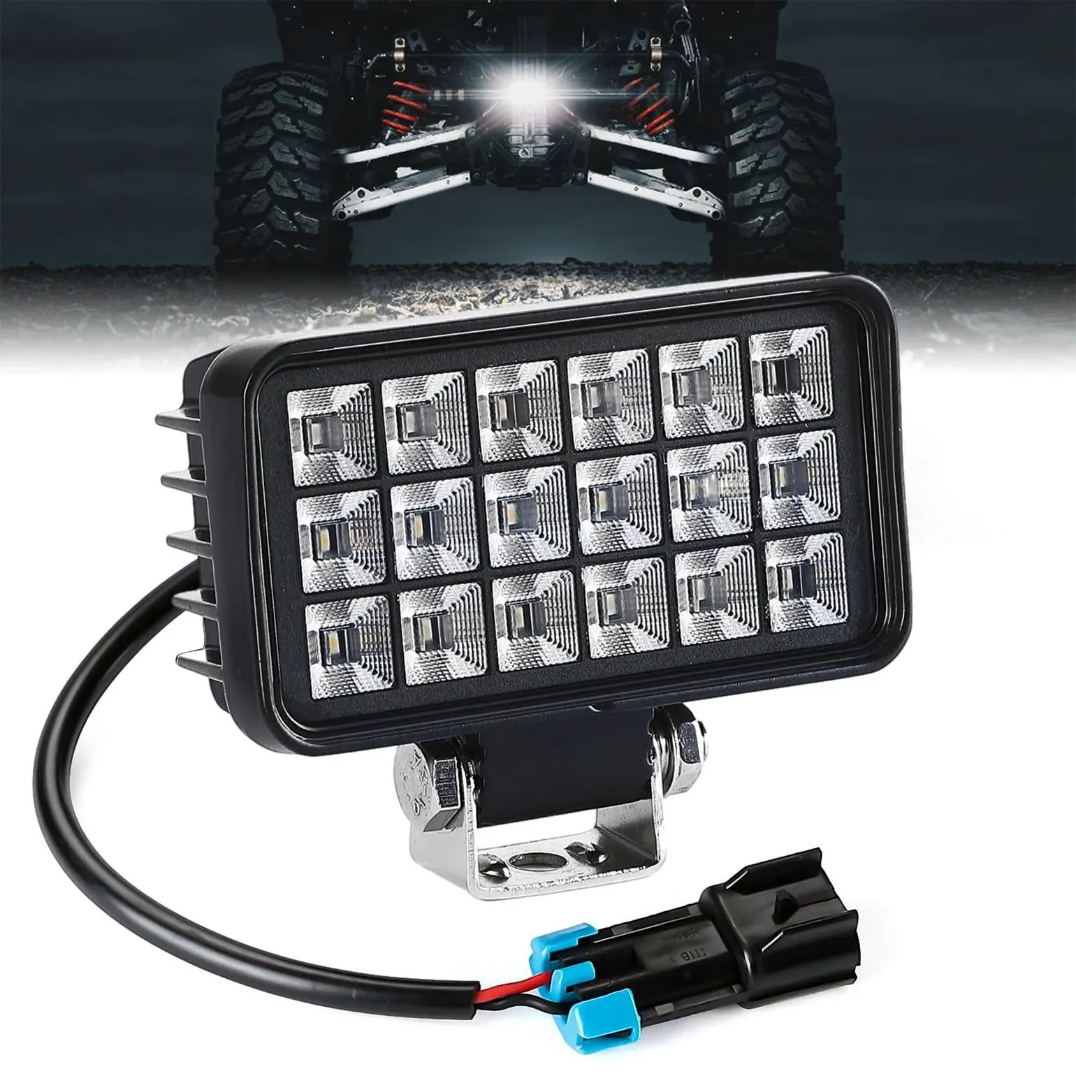 KEMIMOTO Upgraded Backup Light with Switch Compatible with Ranger XP 1000, 36W Reverse Light Rear LED Light Kit Compatible with 2018-2024 Polaris Ranger 1000 XP/Ranger 1000 XP Crew