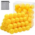 Plastic Golf Balls Practice Limited Flight Golf Training Ball Hollow Swing Practice Indoor Golf Balls with Mesh Drawstring Bag for Backyard Driving