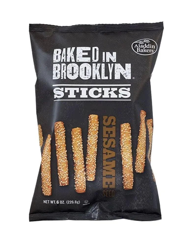 Baked in Brooklyn Sticks 0g Trans Fat No Cholesterol No Nonsense Certified Kosher - Sesame 6 oz 6 Pack