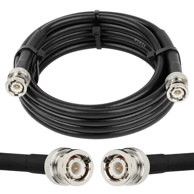 MOOKEERF BNC Male to BNC Male Coaxial Cable 50 ohm RG8X Coax Cable Ultra Low ...