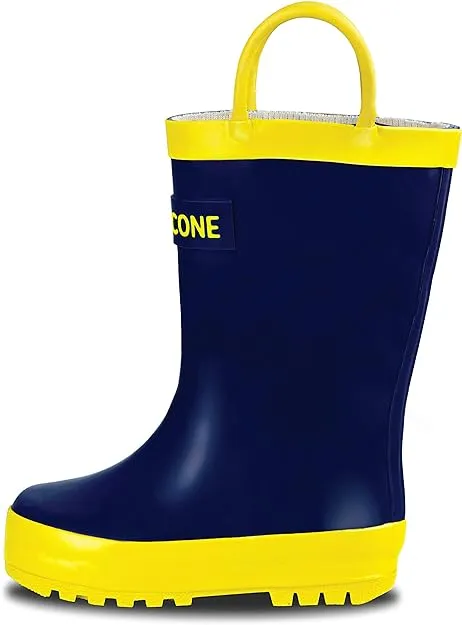 Lone Cone Elementary Collection - Premium Natural Rubber Rain Boots with Matte Finish for Toddlers and Kids