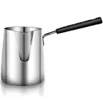 Butter Coffee Milk Warmer Mini Butter Melting Pot Turkish Coffee Warmer and Butter Melting Pot, Stainless Steel, 12-Ounce Capacity (350ML)