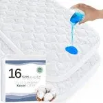 Bassinet Mattress Pad Cover 33" x 20"-Fit for Koola Baby, Mika Micky, ANGELBLISS, YADAQE, Dream On Me,Papablic, AMKE, Baby Delight Bassinet,Waterproof Bassinet Mattress Protector, Cotton Terry Surface