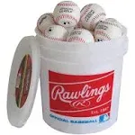 (24 Pack) Rawlings Bucket of Official League Recreational Grade OLB3 Baseballs