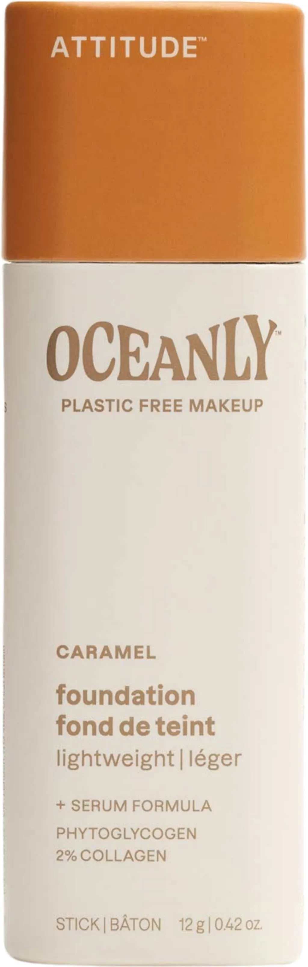 Attitude Light Coverage Foundation Stick Oceanly – Makeup - Caramel / 0.42 oz / Unscented