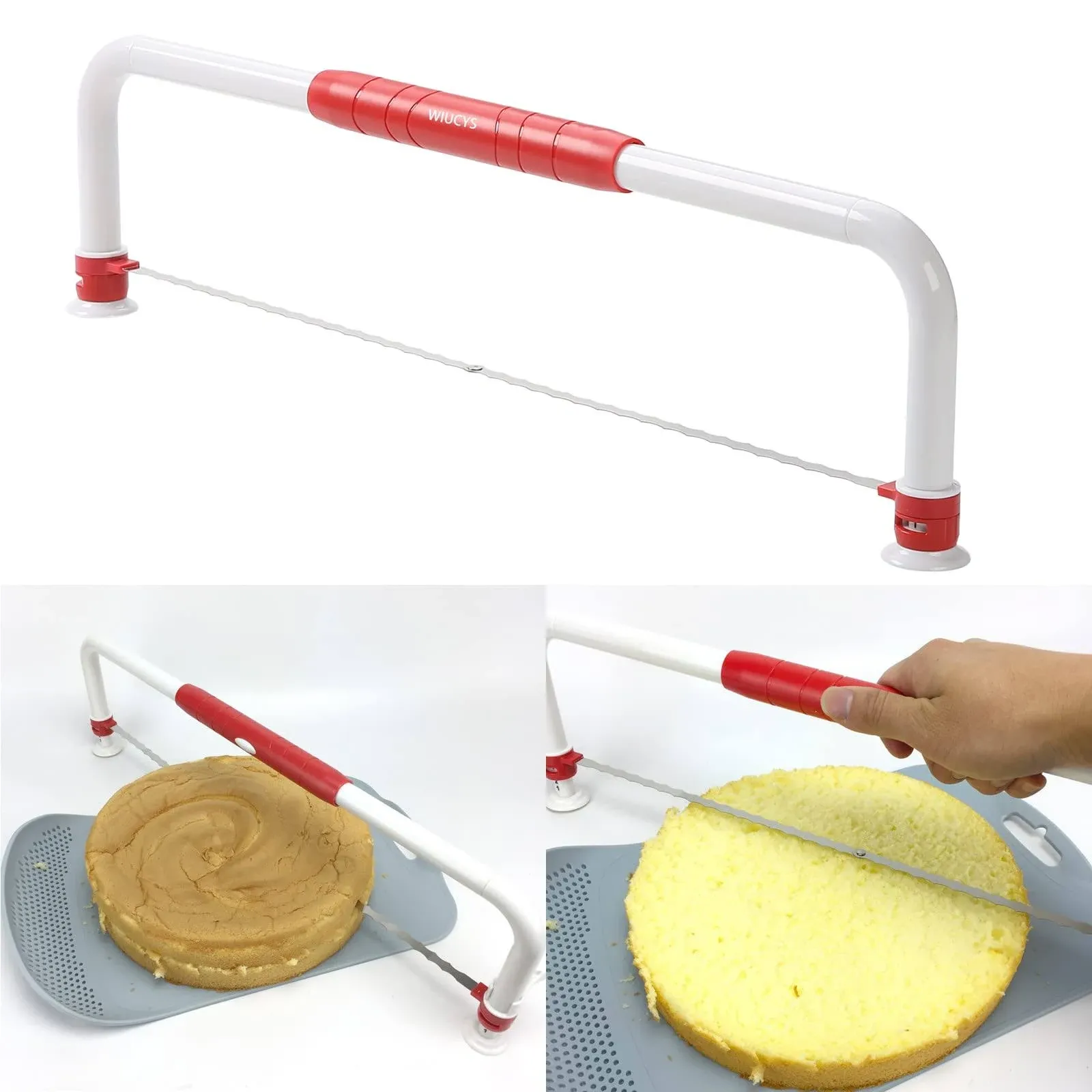 XL Adjustable Cake Layer Cutter Leveler Slicer for 6-16 Inch Large Cakes, Baking