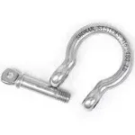 SHONAN 1/4" Small Bow Shackles, Marine Grade D Ring Shackle, 6 Pcs Stainless Steel Shackles Screw Shackles for Lifting, 480 Lbs Capacity