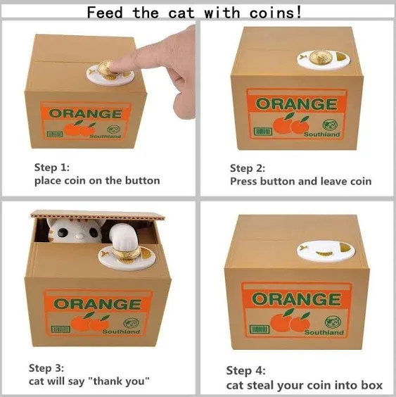 Stealing Piggy Bank, Automatic Stole Coin Piggy Bank Money Saving Box Coin Bank (Panda)