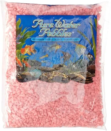 Pure Water Pebbles Aquarium Gravel - Neon Pink 2 lb