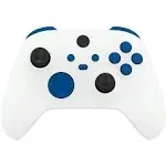 eXtremeRate No Letter Imprint Replacement Full Set Buttons for Xbox Series X & S Controller - Blue