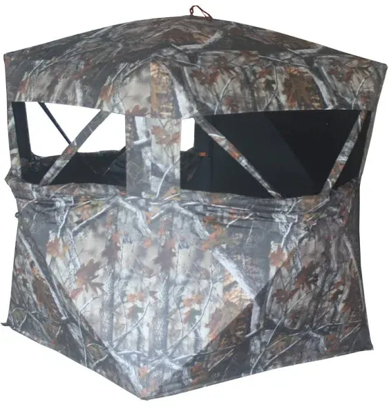 THUNDERBAY SPUR Collector 2-4 Person Hunting Blind, Portable Ground Blind with Silent Sliding Window, Portable Durable Hunting Tent for Deer & Turkey Hunting