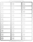 Silver Foil Snowflake Address Labels / Gift Tags - 120 Labels