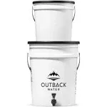 Outback Water Emergency Filtration System - 5 Gallon Bucket Water Filter - Gravity Powered, Portable, Purify Up to 24 Gallons of Potable Drinking