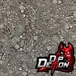 White Paisley Hydrographic Water Transfer Film Hydro Dipping Dip Demon