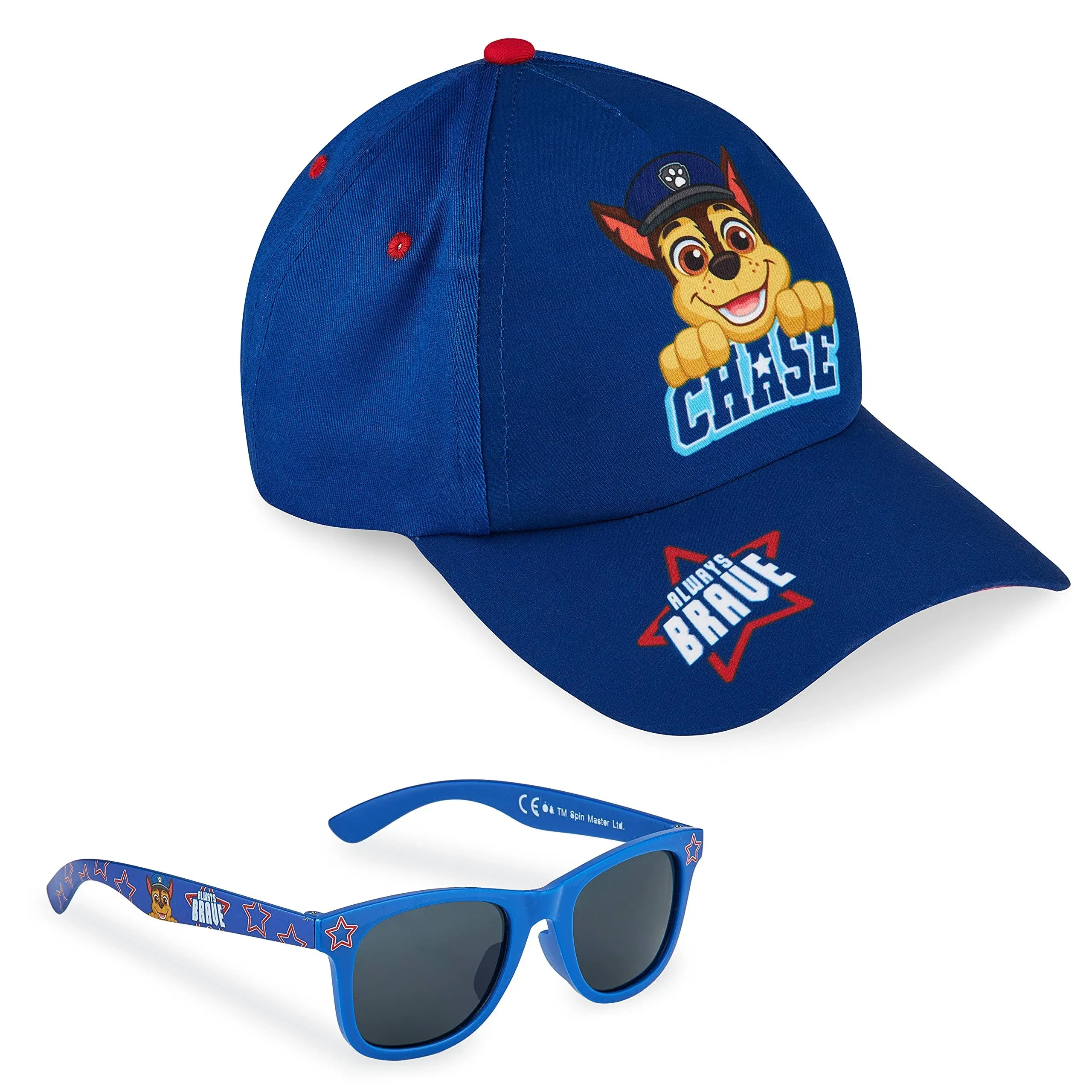 PawPatrol Blue Baseball Cap and Kids Sunglasses - Boys Sun Hat &amp; UV400 Sunglass