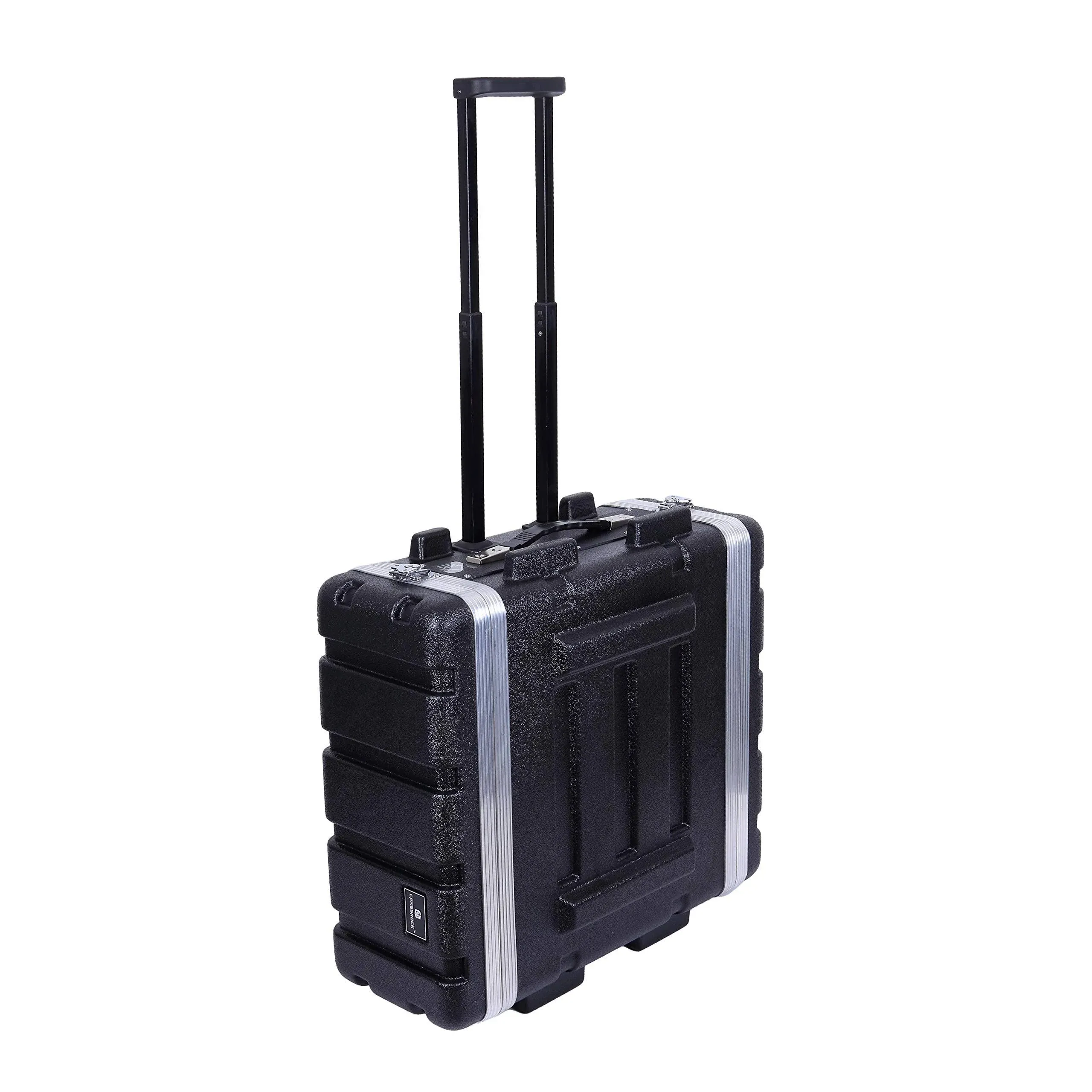 Crossrock Stackable Rack Case with Wheels Fits 3U-Standard, 19.25” Depth ...