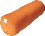 Sol Living Cylindrical Cotton Yoga Bolster - Orange