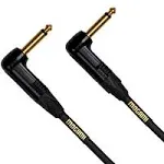 Mogami Gold Instrument Right-Angle 1/4" TS Pedal Cable - 2 ft