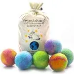 Friendsheep Wool Dryer Balls 6 Pack XL Organic Premium Reusable Cruelty Free Handmade Fair Trade No Lint Fabric Softener Color Brown Beige - Natural Mystic