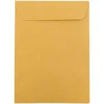 JAM PAPER 5 1/2 x 7 1/2 Open End Catalog Envelopes - Brown Kraft Manila - 50/Pack