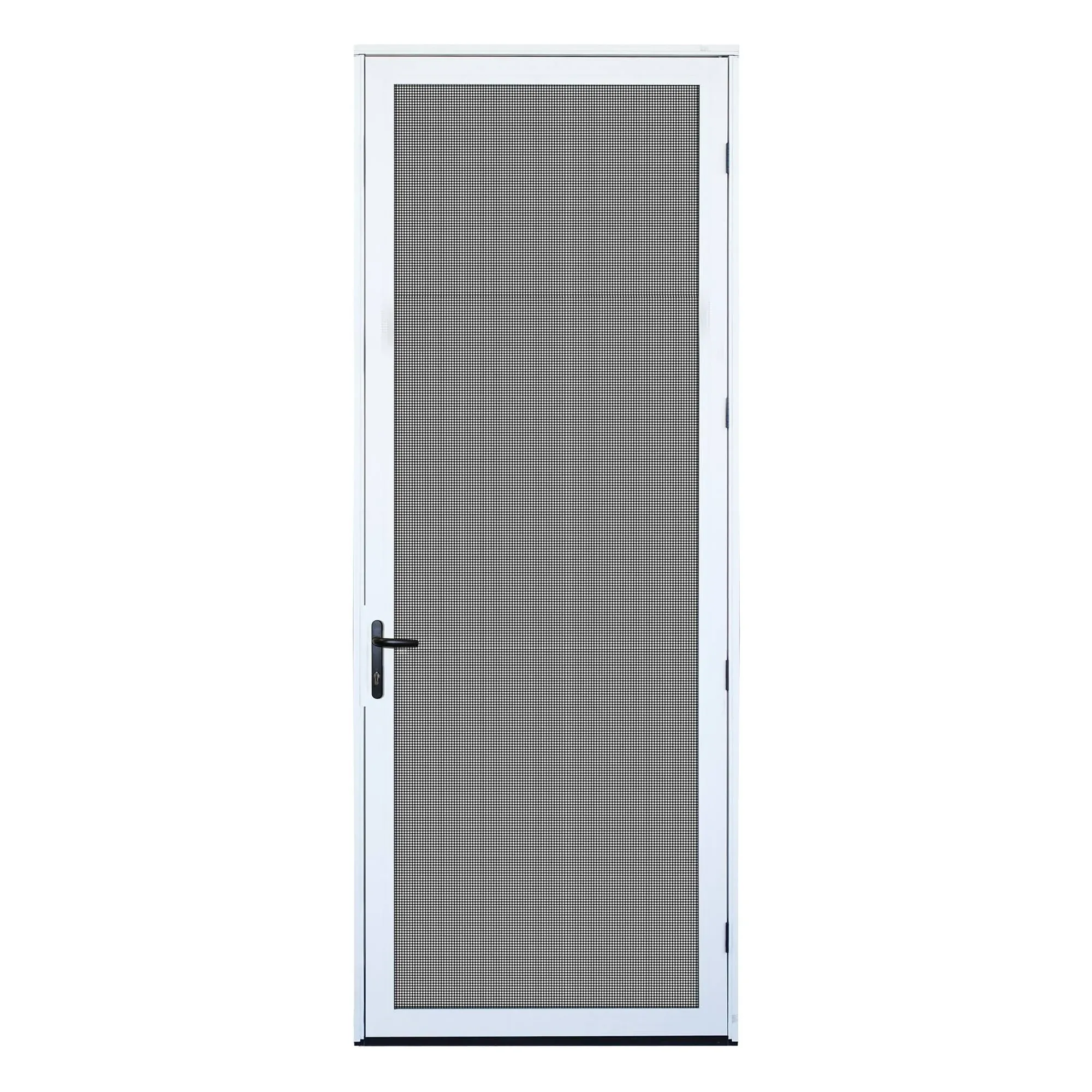 36 in. x 96 in. White Surface Mount Left-hand Ultimate Security Screen Door with Meshtec Screen