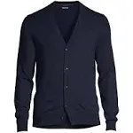 Lands' End Men's Tall Fine Gauge V-Neck Cardigan Sweater