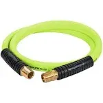 Flexzilla Swivel Whip Air Hose, 1/2 in. x 2 ft. (1/2 in. MNPT Swivel x 1/2 in. MNPT Ends), Heavy Duty, Lightweight, Hybrid, ZillaGreen - HFZ1202YW4S