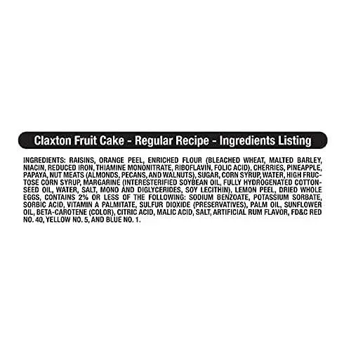 Claxton Fruit Cake 1 Lb. Regular Recipe