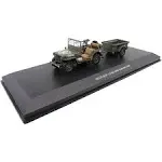 WILLYS JEEP 1/4-TON UTILITY TRUCK W/TRAILER &#034;US ARMY&#034; 1/43 BY MILITARIA 23200-44