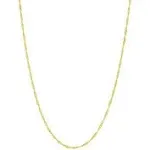 14K Yellow Gold Singapore Chain Necklace, 1.5mm, 16"