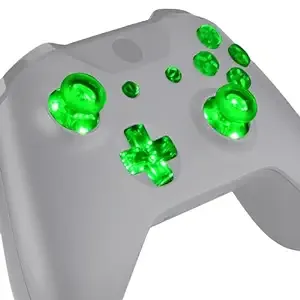 eXtremeRate Multi-Colors Luminated Dpad Thumbsticks Start Back ABXY Action Buttons (DTF) LED Kit for Xbox One Standard, Xbox One S X Controller 7 Colors 9 Modes Button Control -Controller NOT Included