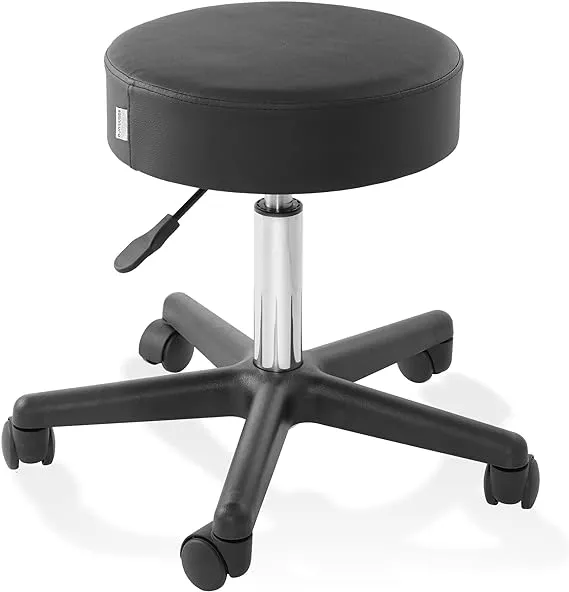 Saloniture Rolling Hydraulic Salon Stool - Adjustable Swivel Chair for Spa or Medical Office